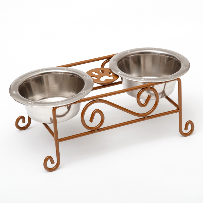 Wrought Iron Pint Pet Feeder - 5" H